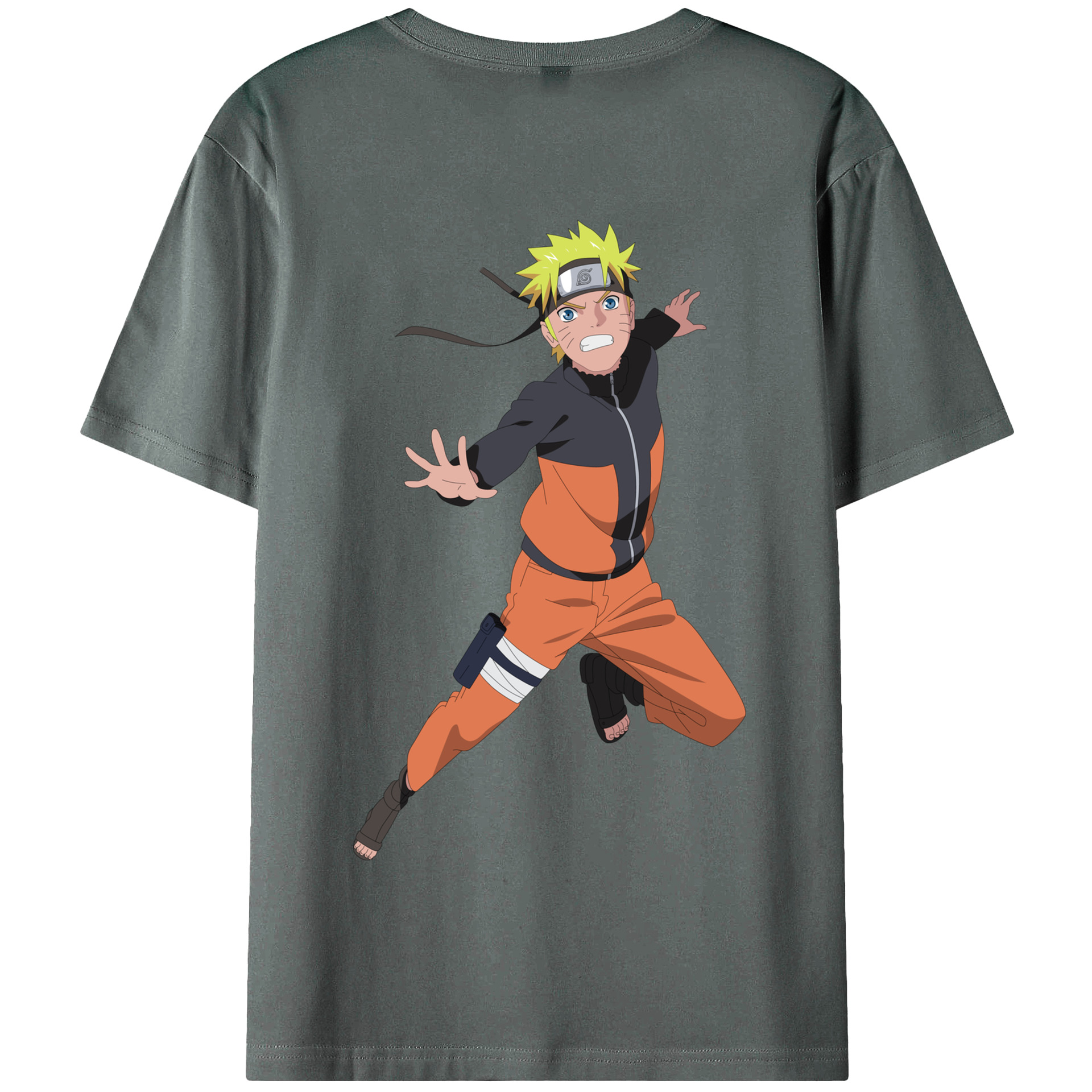 （画像用） NARUTO -ナルト- うずまき ナルト Uzumaki Naruto 綿100％半袖Tシャツ（背面プリント）